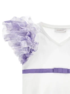 T-shirt con maniche tulle