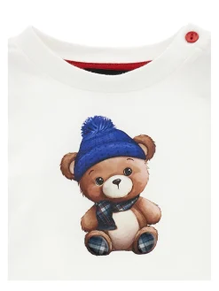 T-shirt con orsetto fronte e retro