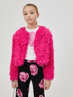 T-shirt con rosa glitter