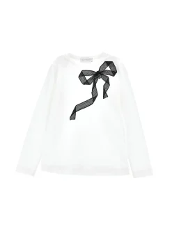 T-shirt cotone con nastro applicato