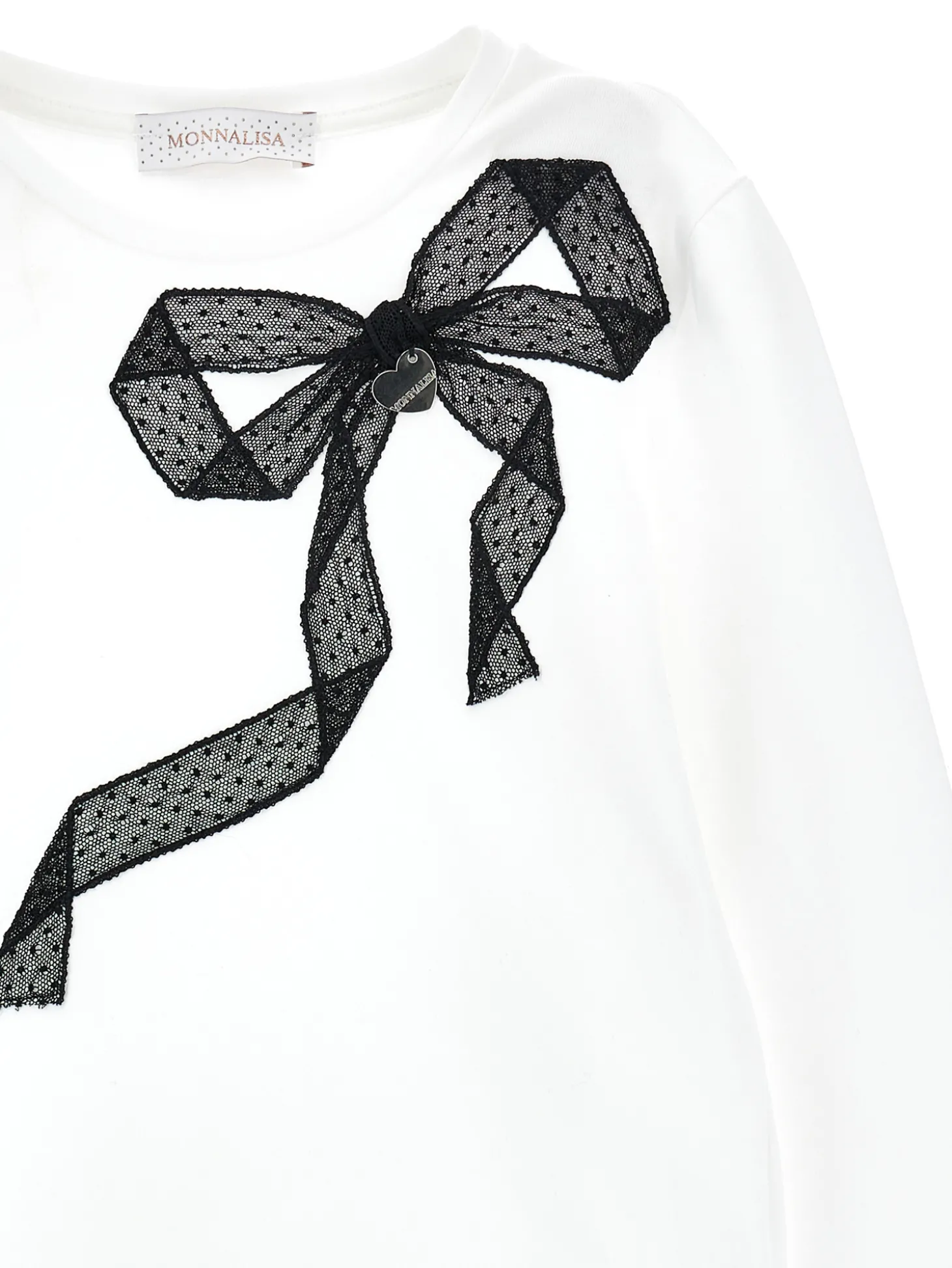 T-shirt cotone con nastro applicato