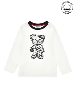 T-shirt cotone organico con orsetto