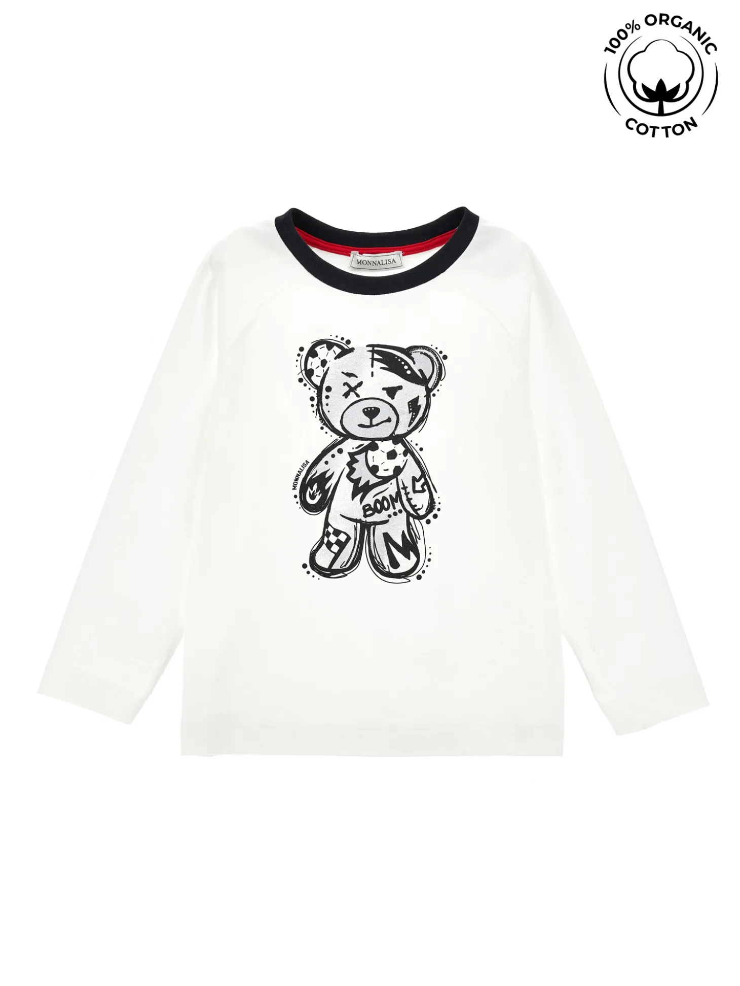 T-shirt cotone organico con orsetto