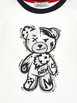 T-shirt cotone organico con orsetto