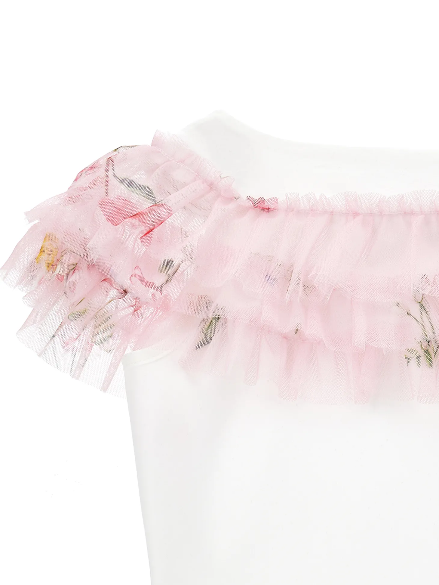 T-shirt cotone organico con tulle
