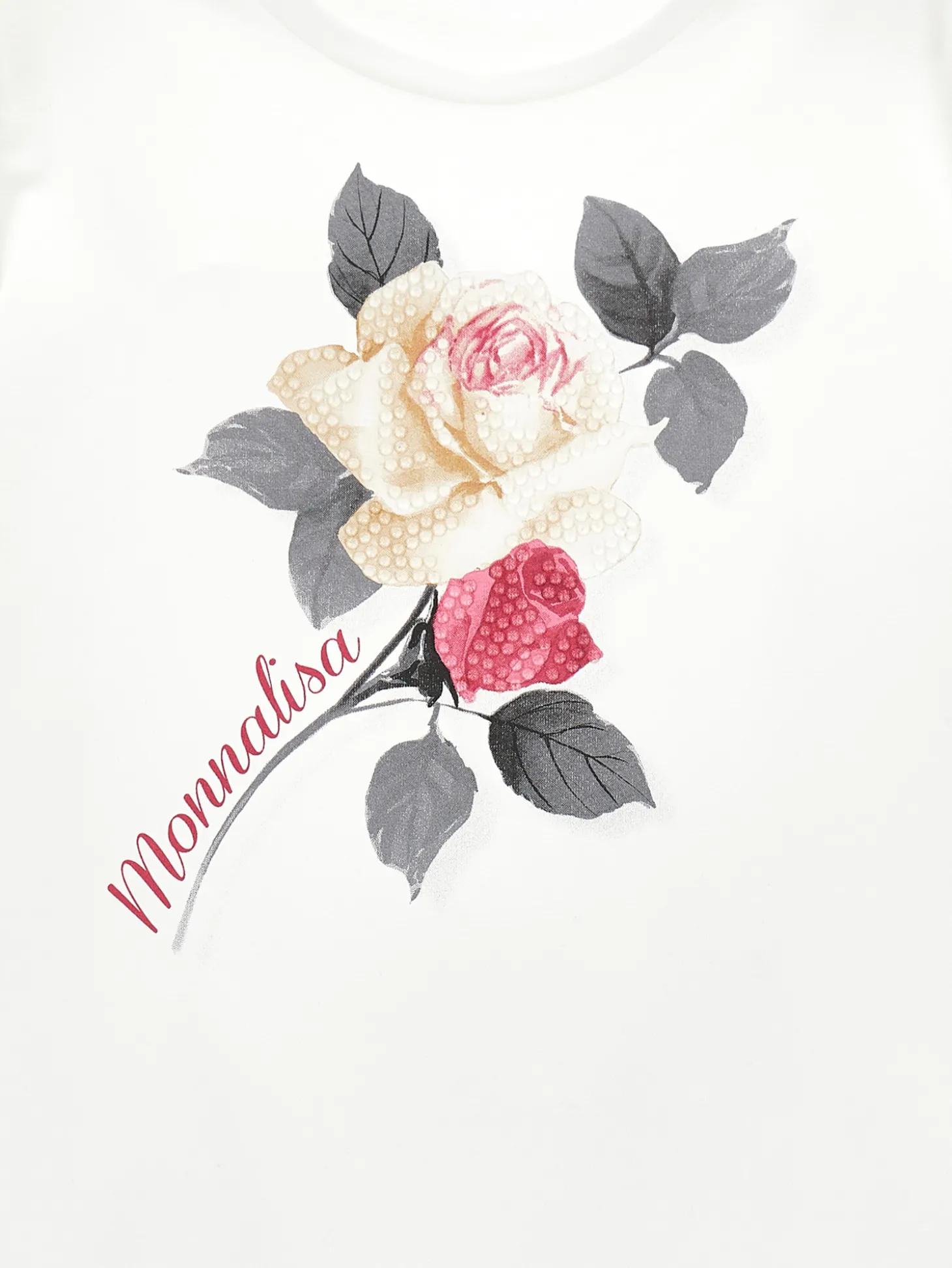 T-shirt cotone organico con rosa