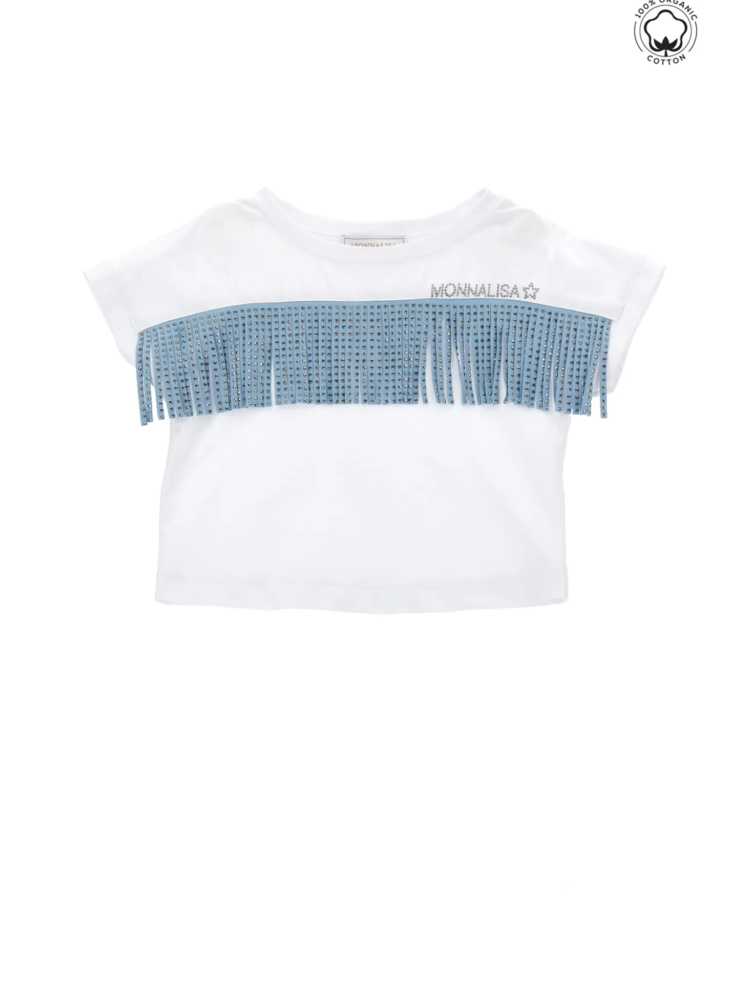 T-shirt cotone organico con frange