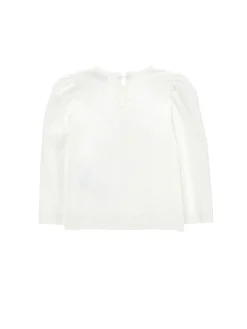 T-shirt cotone organico con fiore