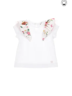 T-shirt cotone organico rouches