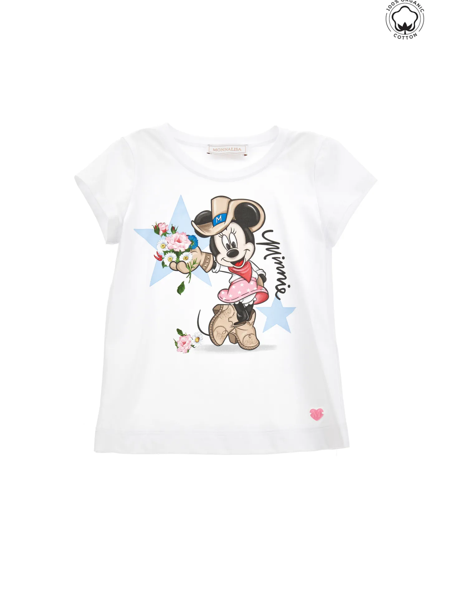 T-shirt cotone organico stampa Minnie