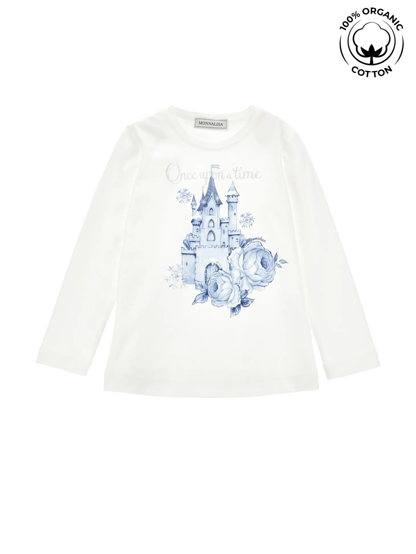 T-shirt cotone organico stampa castello