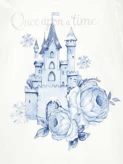 T-shirt cotone organico stampa castello