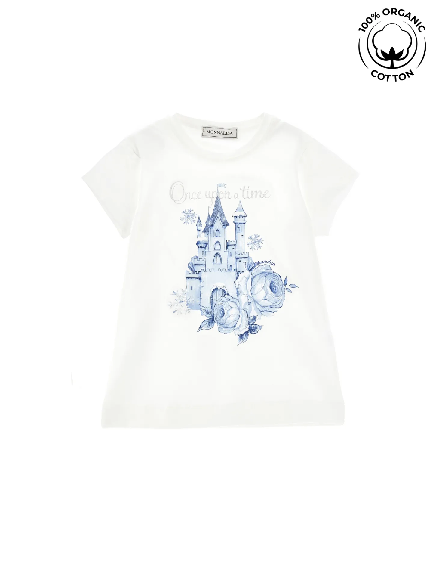 T-shirt cotone organico stampa castello
