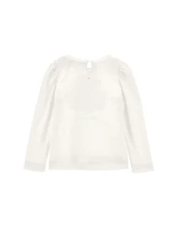 T-shirt cotone ricamo anemone