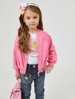 T-shirt cotone ricamo anemone