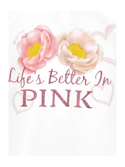 T-shirt cotone stampa Life is better