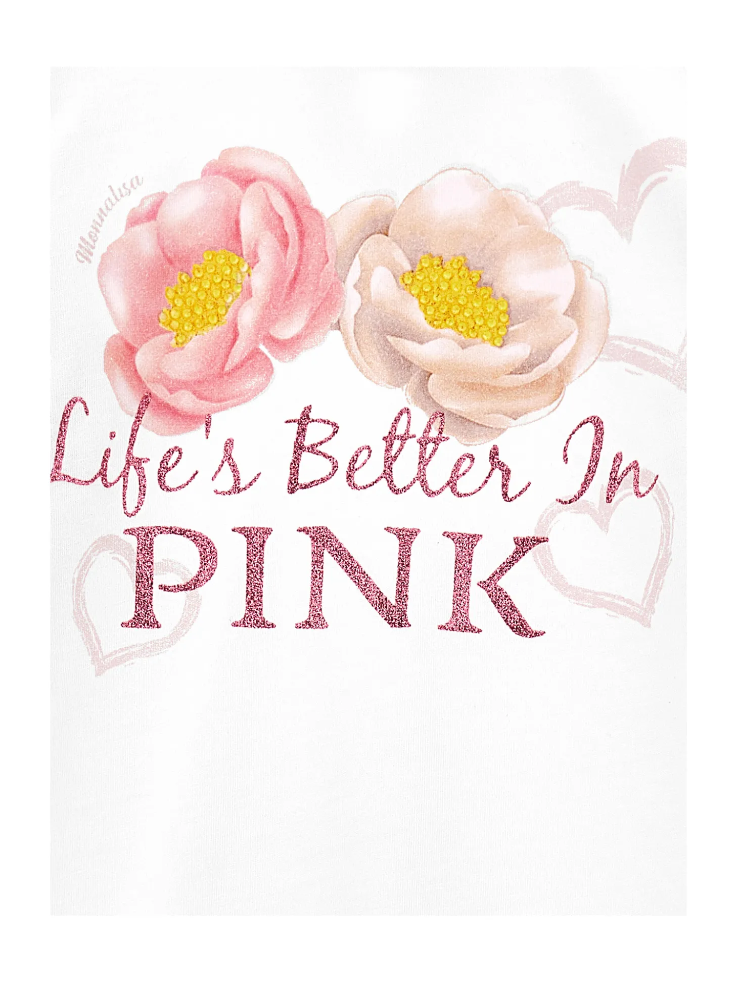 T-shirt cotone stampa Life is better