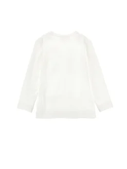 T-shirt cotone stampa logata con strass