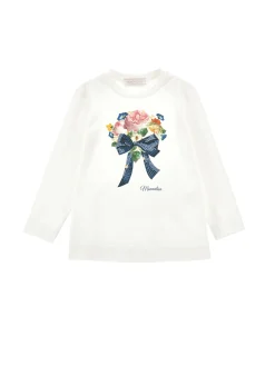 T-shirt cotone stampa mazzolino fiori