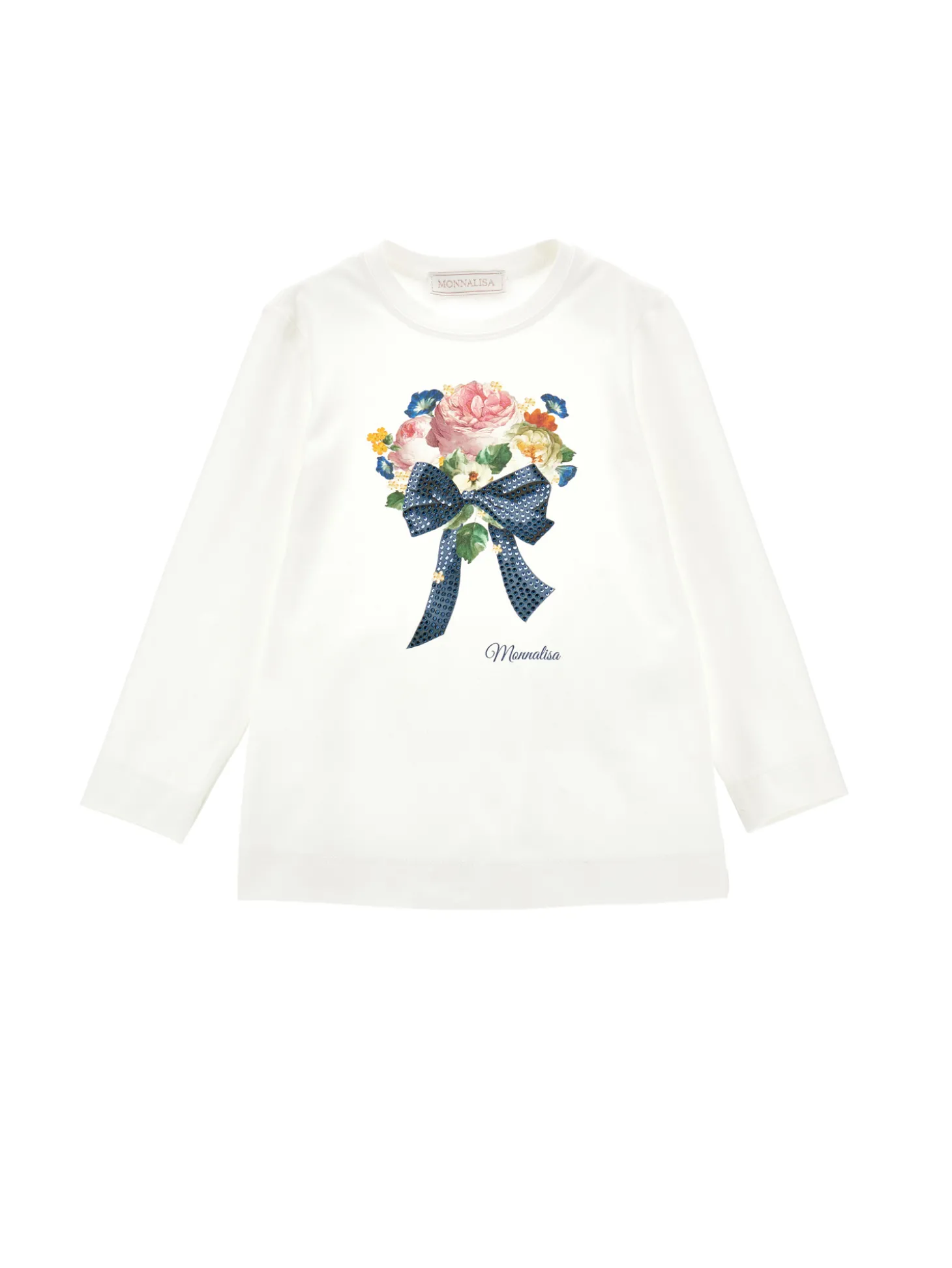 T-shirt cotone stampa mazzolino fiori