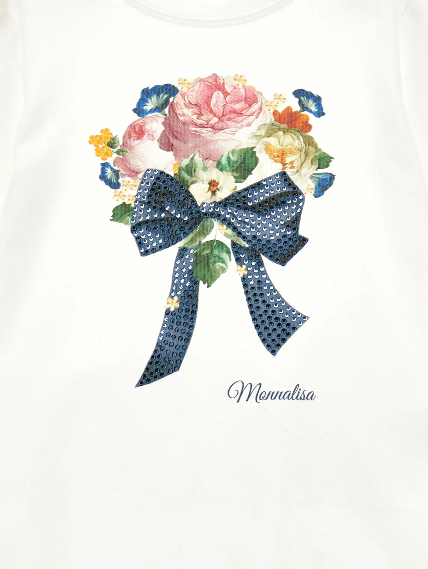 T-shirt cotone stampa mazzolino fiori