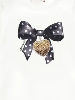 T-shirt cotone stampata con strass