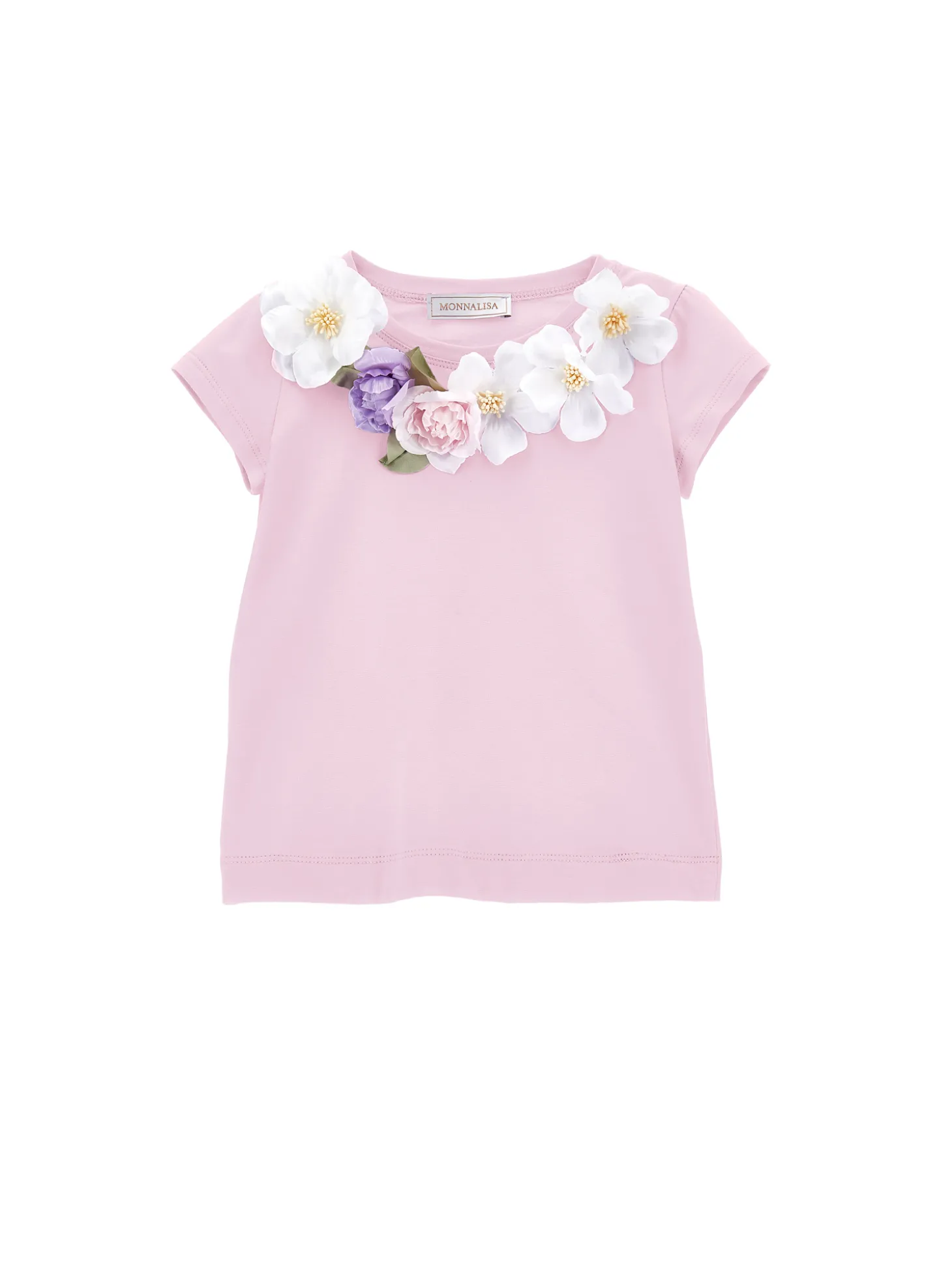 T-shirt jersey con fiori