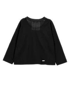 T-shirt jersey con frange metalliche