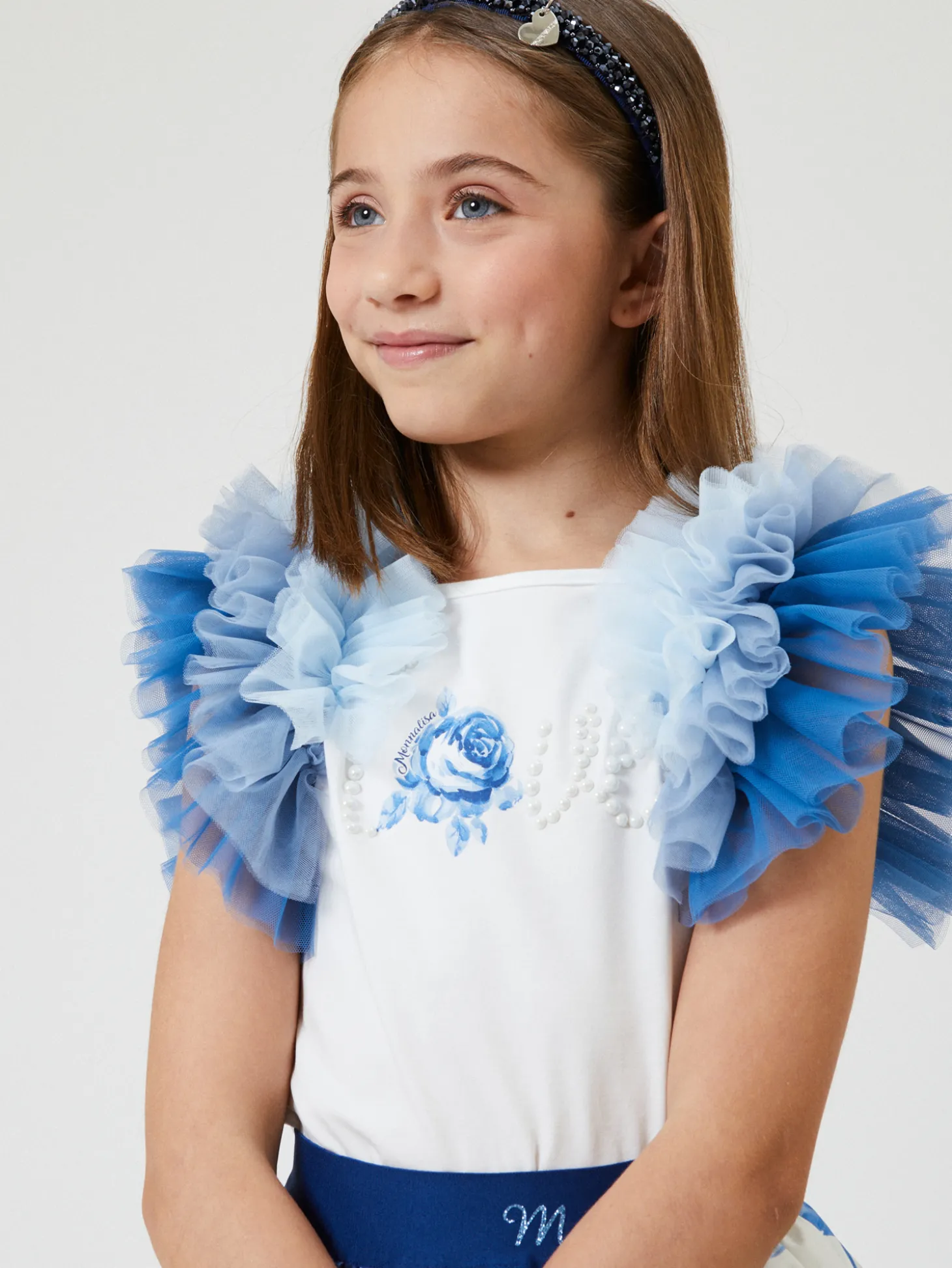 T-shirt jersey con galette e LOVE