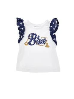 T-shirt jersey con maniche riga marinara