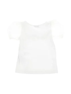 T-shirt jersey con maniche tulle