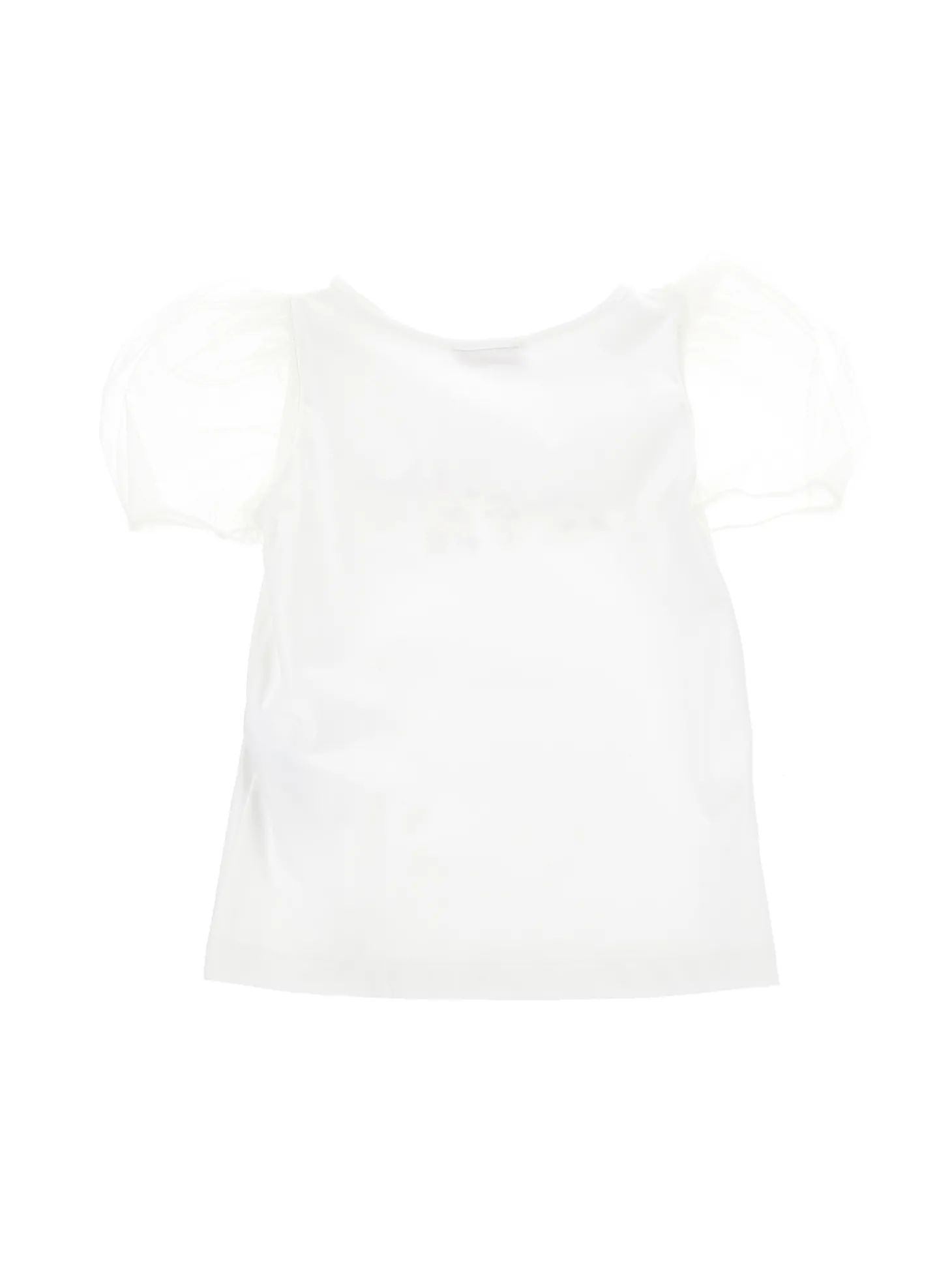 T-shirt jersey con maniche tulle