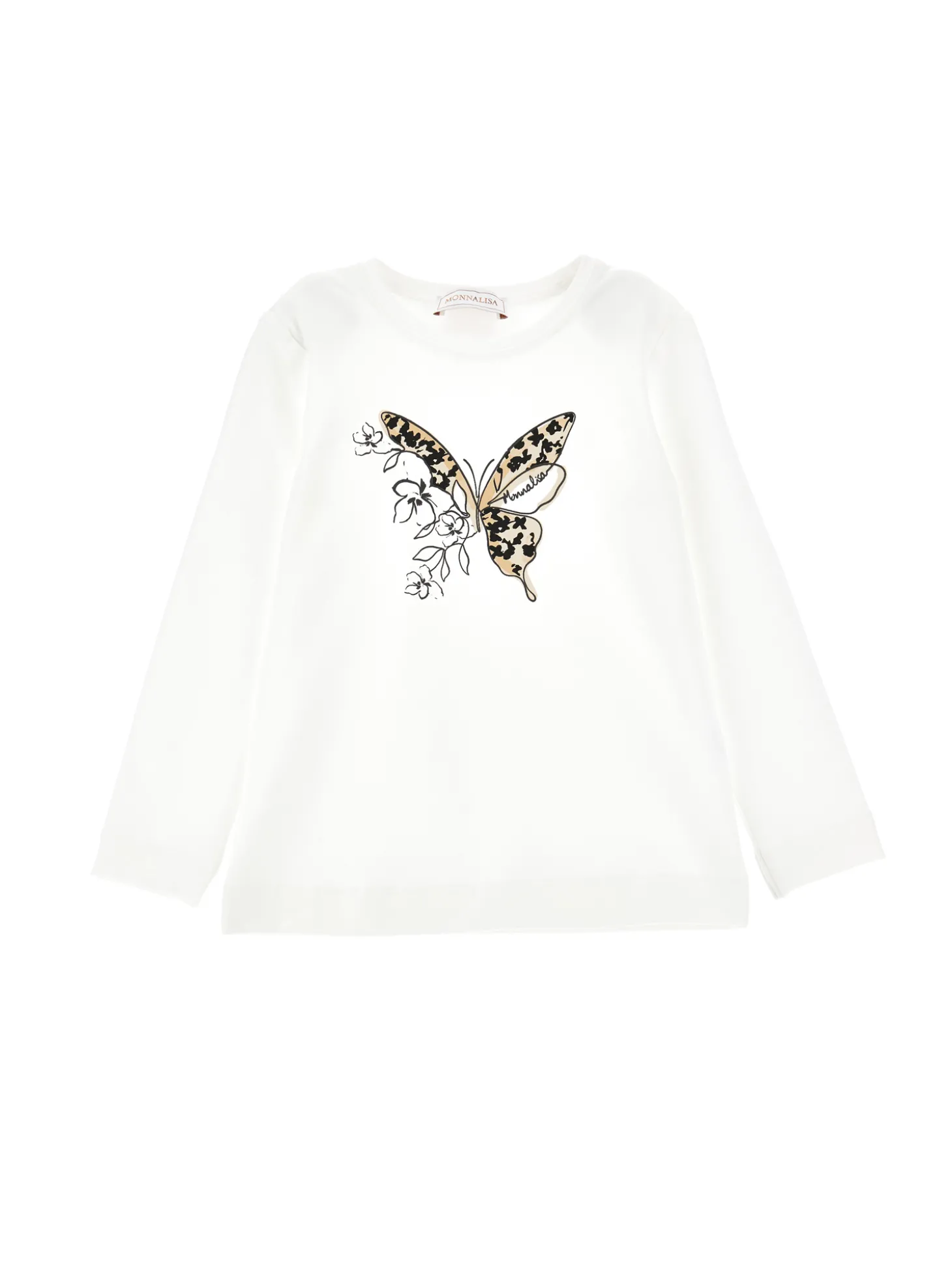 T-shirt jersey con maxifarfalla