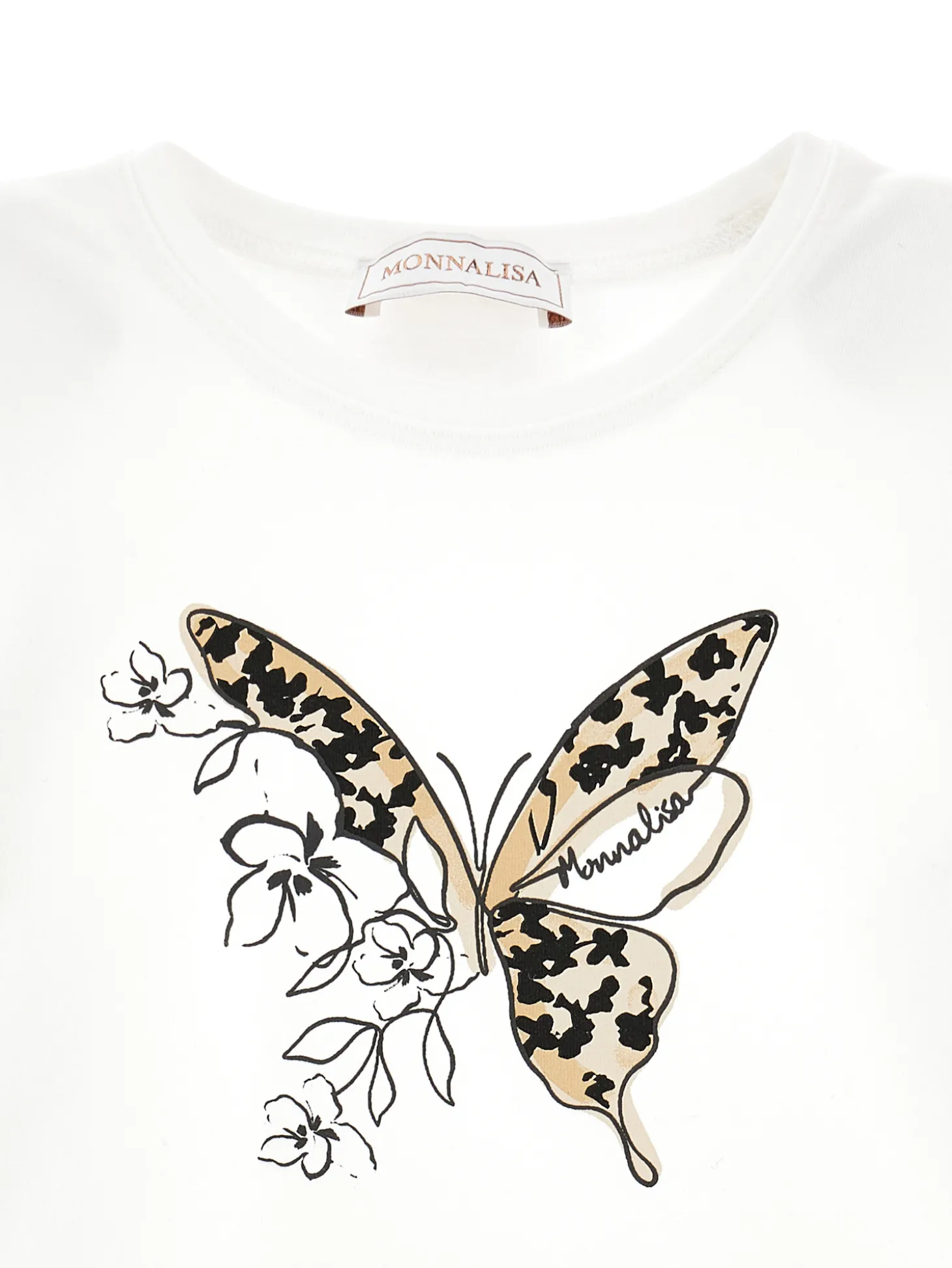 T-shirt jersey con maxifarfalla