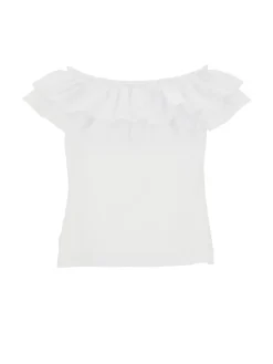 T-shirt jersey con maxigale
