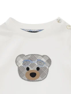 T-shirt jersey con orsetto check