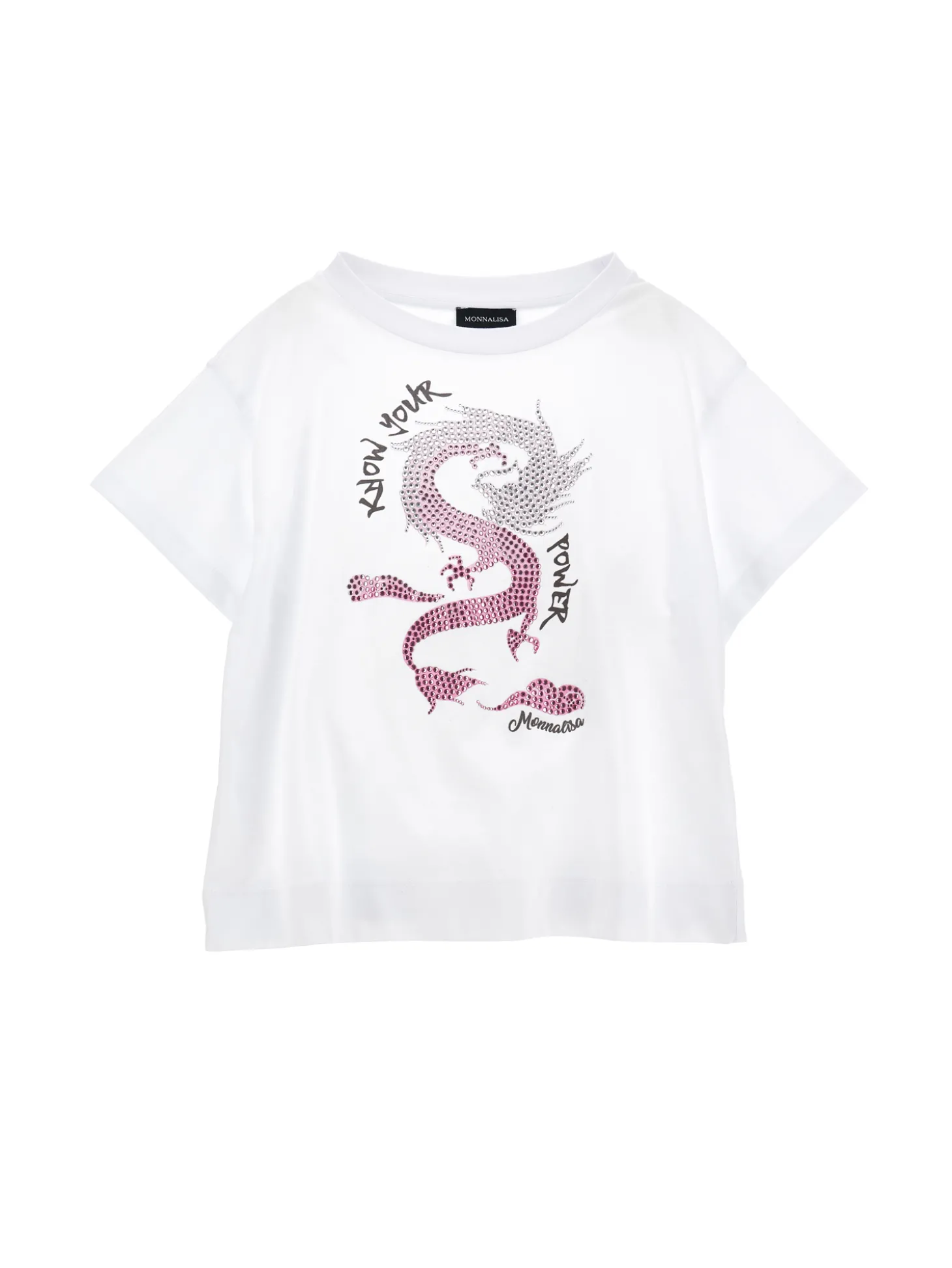T-shirt jersey con strass