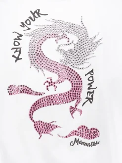 T-shirt jersey con strass
