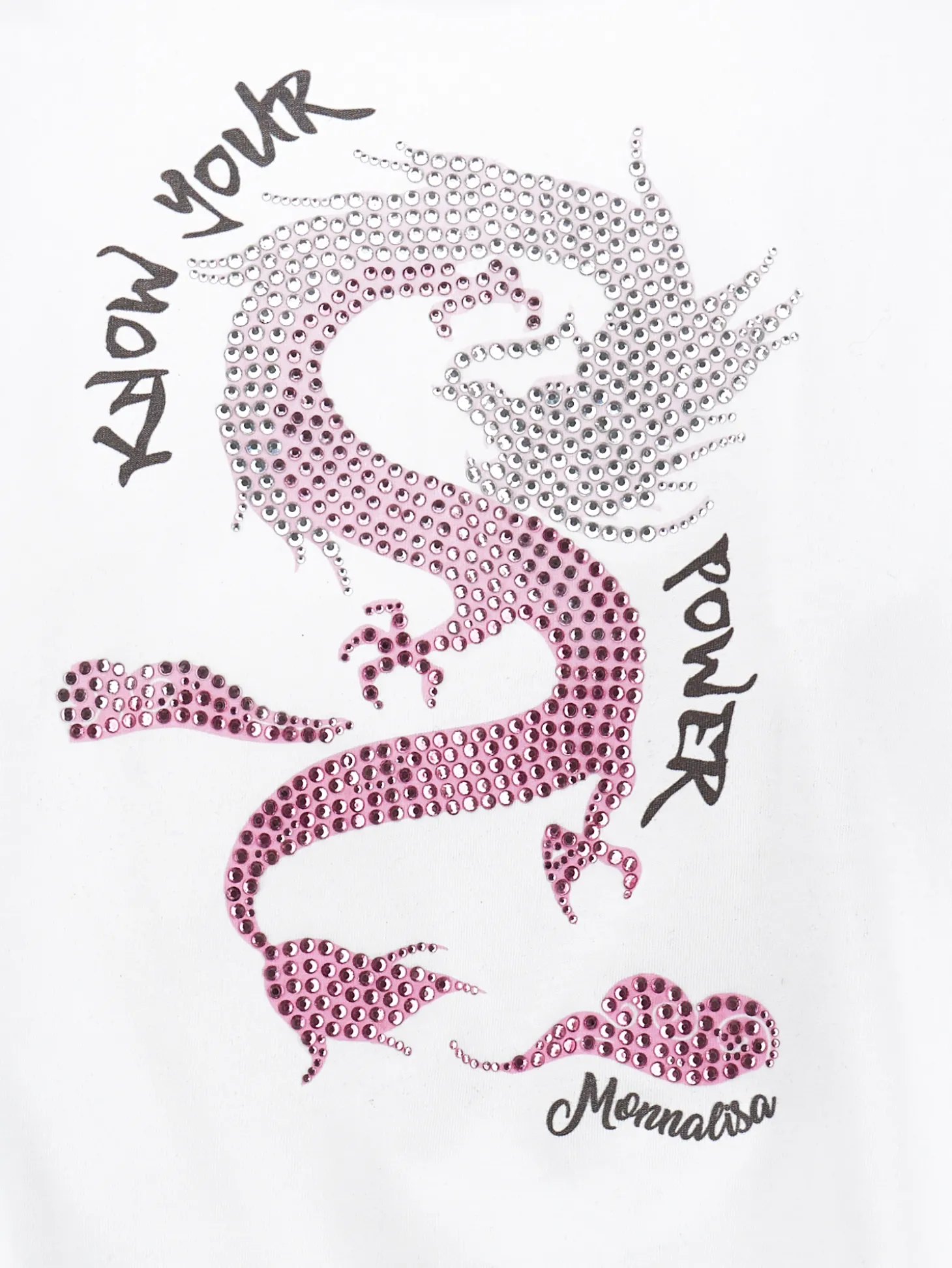 T-shirt jersey con strass