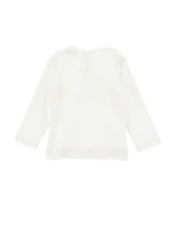 T-shirt jersey cotone con Dumbo e strass