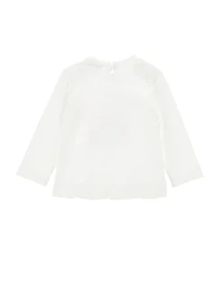 T-shirt jersey cotone con maxi stampa e strass