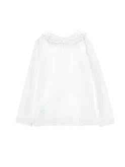 T-shirt jersey cotone organico con colletto elegante