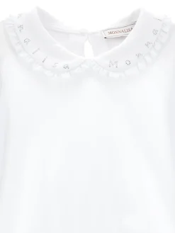 T-shirt jersey cotone organico con colletto elegante