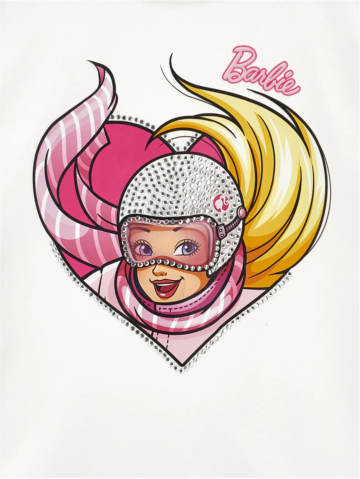T-shirt jersey cuore strass Barbie™