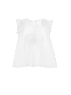 T-shirt jersey e ricamo sangallo