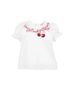 T-shirt jersey stampa fiocchetti