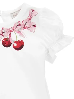 T-shirt jersey stampa fiocchetti