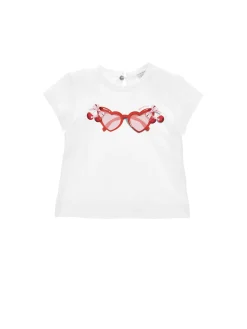 T-shirt jersey stampa occhiali