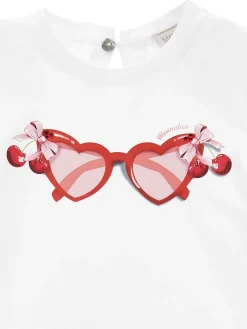T-shirt jersey stampa occhiali