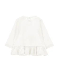 T-shirt lunga cotone con Dumbo e strass